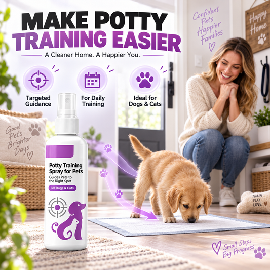 🐾 50% RABATT NU! 🐾 10 000+ sålda! Potty Training Spray – effektiv luktinföring, universell & säker – perfekt för valpar, katter och ett renare hem ✨