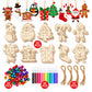 🎄 50% RABATT NU! DIY Christmas Wooden Ornaments Kit med pennor och klockor – släta träkanter, kreativ målning & komplett dekoration – perfekt för julpyssel med familjen ✨