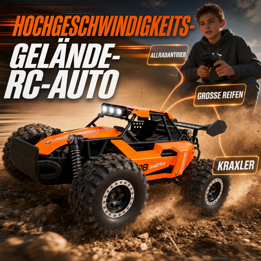🏎️ 50% RABATT NU! High-Speed RC Off-Road Vehicles – fyrhjulsdrift, stötdämpande fjädring & LED-lampor – perfekt för höghastighetsaction i grov terräng ✨