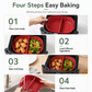 🍟 50% RABATT NU! ✨ Återanvändbar delad silikoninsats till airfryer – två zoner, nonstick & mindre fett – perfekt för separata smaker och enklare rengöring 🍗🥦