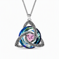 💖🔥 50 % RABATT NU! ✨ Keltiskt knuthalsband med personlig födelsesten & hjärtformad kristall – en meningsfull present för henne 💎