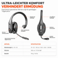 🎧Trådlöst Bluetooth Callcenter-headset med ENC-brusreducering och automatisk parkoppling för kundservice och lastbilsförare