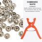 🧷 50% RABATT NU!Söm-fri knappknipsats för tryckknappar, inget nål och tråd behövs för att fästa knappar ✂️
