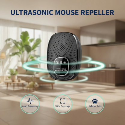 🐭 50% RABATT NU! Ultraljudsbaserad musavvisare – automatisk frekvensväxling, kraftfull räckvidd & säker för husdjur och barn – perfekt för ett skadedjursfritt hem ✨