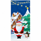 🎄 50% RABATT NU! Juldekoration för ytterdörr – festligt dörröverdrag med tomte, alver & banderoll – enkel installation på under en minut ✨