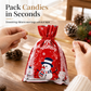 🎄 50% RABATT NU! 🍬 10-pack julklappspåsar med dragsko för godis – hållbara, festliga & lätta att stänga – perfekt för julgodis och presenter ✨