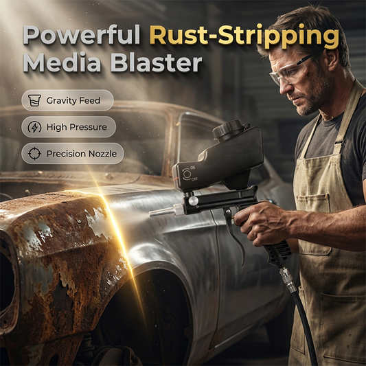 🚀 50% RABATT NU! 🔧 Bärbar pneumatisk sandblästringspistol – kraftfull rostblästring, precisionskontroll & oavbruten medietillförsel – perfekt för ytrestaurering ✨