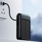 🔋 50% RABATT NU! Självförsörjande mini solpowerbank med inbyggd kabel – fyra kablar, solcellsladdning & LED-ficklampa – perfekt för utomhus och nödsituationer ✨