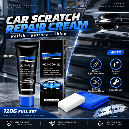 🚗 50% RABATT NU! ✨ Premium Car Scratch Removal Polish Wax – reducerar repor, tar bort oxidation & ger glans – enkelt för hemmabruk 💎
