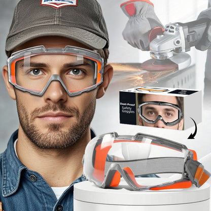 🛡️ 50% RABATT NU! 👓 High-Impact Dust-Proof Safety Goggles – slagtåliga, dammtäta & imfria – perfekt för bygg, DIY och utomhusarbete ✨