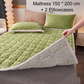 🛏️ 50% RABATT NU! Jacquard Comfort Warm Mattress & Pillowcases – överlägsen värmeteknik, 3D-quiltning & halksäker design – perfekt för kalla vinternätter ✨