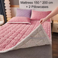 🛏️ 50% RABATT NU! Jacquard Comfort Warm Mattress & Pillowcases – överlägsen värmeteknik, 3D-quiltning & halksäker design – perfekt för kalla vinternätter ✨