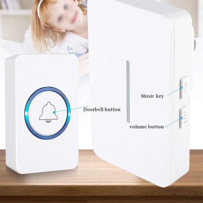 🔔 50% RABATT NU! ✨ Trådlös smart dörrklocka med lång räckvidd och klar LED-signal – pålitlig, vattentät och enkel att installera 🏠