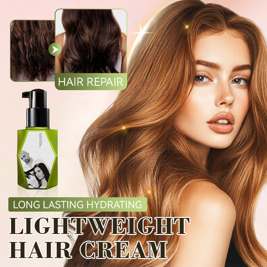💇‍♀️ 50% RABATT NU! Long Lasting Hydrating Lightweight Hair Cream – intensiv återfuktning, frisskontroll & värmeskydd – perfekt för torrt, skadat och frissigt hår ✨
