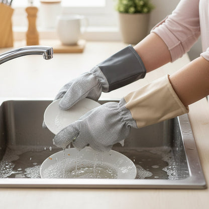 🧤 50% RABATT NU! Ståltrådsdiskhandskar – repfria, vattentäta & värmebeständiga – perfekt för kastruller, stekpannor och hela köket ✨