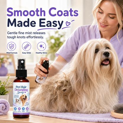 🐾 50% RABATT NU! ✨ Utglättande spray för husdjur – löser upp tovigt päls, återställer glans & gör borstningen smärtfri – perfekt för hundar och katter 🐶🐱