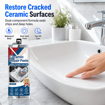 🚿 50 % RABATT NU! 🛠️ Snabbtorkande reparationspasta för kakel och keramik – epoxiharts, vattentät & enkel användning – perfekt för handfat, kakel och porslin 💧🏠