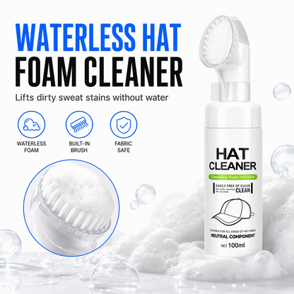 🧢 50% RABATT NU! Rinse Free Hat Foam Cleaner – vattenfri skumrengöring för svett och fläckar – perfekt för kepsar, visir och utomhushattar ✨