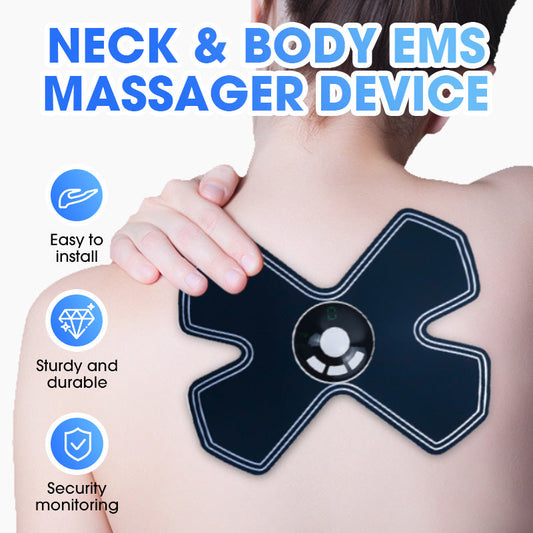 💆‍♂️ 50% RABATT NU! Nack- och kropps-EMS-massageapparat – 8 massagelägen, 18 intensitetsnivåer & hopfällbar design – perfekt för nackspänningar, axelstelhet och magtrötthet ✨
