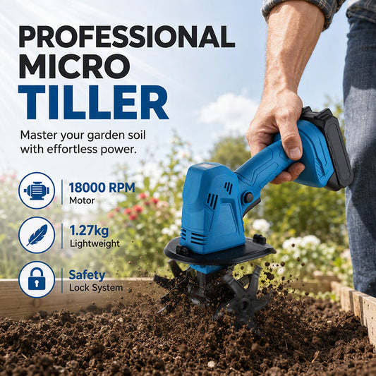 🌱 50% RABATT NU! Trådlös handhållen jordfräs och jordluftare – ultralätt, högmoment & enhandskontroll – perfekt för trädgård, växthus och rabatter ✨