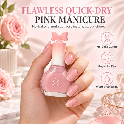 💅 50% RABATT NU! Quick-Dry Waterproof Oil-Based Nail Polish – snabbtorkande, vattentålig & hög glans – perfekt för en felfri rosa manikyr ✨