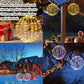 🔮 50% RABATT NU! Hängande LED-klotdekoration – elegant klotdesign, 360° ljus & hopfällbar – perfekt för uteplats, trädgård och fest ✨