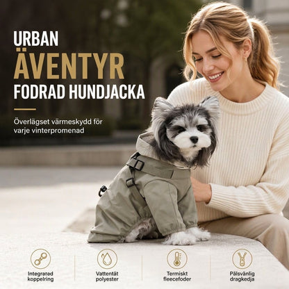 🐕 50% RABATT NU! Vattentät vinterjacka för hundar – fleecefoder, inbyggd D-ring & elastiska benärmar – perfekt för kalla promenader ✨