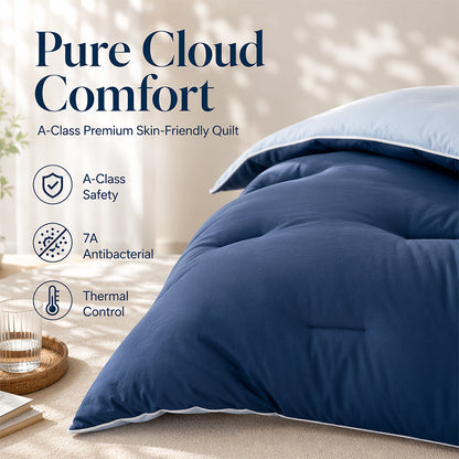 🛌50 % RABATT NU!☁️ Djupssömn-mjukt täcke – premium 5D-stickad bomull i klass A, antibakteriell fyllning och molnliknande lätthet för en skönare natts sömn ✨