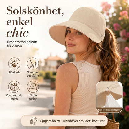☀️ 50 % RABATT NU! 👒 Solhatt med hästsvansöppning – andningsbar, UPF 50+ & justerbart band, perfekt för löpning, strand & utomhuslek 🏃‍♀️